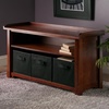 image:imageVerona 4Pc Set Storage Bench amp 3 Foldable BasketsBlack Baskets
