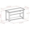 image:imageVerona 4Pc Set Storage Bench amp 3 Foldable BasketsNo Baskets