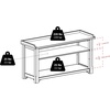 image:imageVerona 4Pc Set Storage Bench amp 3 Foldable BasketsNo Baskets