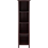 image:imageVerona 4Section N Storage Shelf with 4 Foldable Black Color Fabric BasketsBeige Baskets