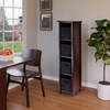 image:imageVerona 4Section N Storage Shelf with 4 Foldable Black Color Fabric BasketsBlack Baskets