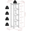 image:imageVerona 4Section N Storage Shelf with 4 Foldable Black Color Fabric BasketsBlack Baskets