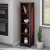 image:imageVerona 4Section N Storage Shelf with 4 Foldable Black Color Fabric BasketsNo Baskets