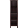 image:imageVerona 4Section N Storage Shelf with 4 Foldable Black Color Fabric BasketsNo Baskets