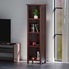 image:imageVerona 4Section N Storage Shelf with 4 Foldable Black Color Fabric BasketsNo Baskets