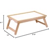 image:imageWinsome 246Inch Breakfast Folding Bed Tray with Flip Top Natural 98721Bed Tray