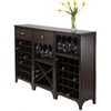 image:imageWinsome 3Piece Ancona Wine Cabinet Modular Set Black