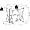 image:imageWinsome 3Piece Harrington Drop Leaf High Table with 2 Cushion Round Seat Stools 29Inch Brown