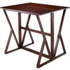 image:imageWinsome 3Piece Harrington Drop Leaf High Table with 2 Cushion Saddle Seat Stools 29Inch Brown