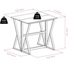 image:imageWinsome 3Piece Harrington Drop Leaf High Table with 2 Cushion Saddle Seat Stools 29Inch Brown