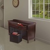 image:imageWinsome Adriana 4Pc Set Storage Bench amp 3 Foldable BasketsWalnut  Black