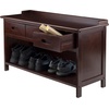 image:imageWinsome Adriana 4Pc Set Storage Bench amp 3 Foldable BasketsWalnut  Black