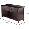image:imageWinsome Adriana 4Pc Set Storage Bench amp 3 Foldable BasketsWalnut  Chocolate