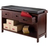 image:imageWinsome Adriana 4Pc Set Storage Bench amp 3 Foldable BasketsWalnut
