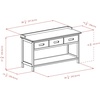 image:imageWinsome Adriana 4Pc Set Storage Bench amp 3 Foldable BasketsWalnut