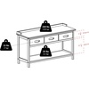 image:imageWinsome Adriana 4Pc Set Storage Bench amp 3 Foldable BasketsWalnut