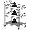 image:imageWinsome Albert 3Tier Serving Cart Walnut 33  Rolling Utility Bar Cart with Wheels for Snacks Drinks Kitchen Essentials Storage amp Organization for the Home or Apartment