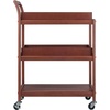 image:imageWinsome Albert 3Tier Serving Cart Walnut 33  Rolling Utility Bar Cart with Wheels for Snacks Drinks Kitchen Essentials Storage amp Organization for the Home or Apartment
