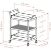 image:imageWinsome Albert 3Tier Serving Cart Walnut 33  Rolling Utility Bar Cart with Wheels for Snacks Drinks Kitchen Essentials Storage amp Organization for the Home or Apartment