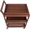 image:imageWinsome Albert 3Tier Serving Cart Walnut 33  Rolling Utility Bar Cart with Wheels for Snacks Drinks Kitchen Essentials Storage amp Organization for the Home or Apartment