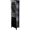 image:imageWinsome Burgundy Wine Storage Black  Kitchen amp Dining Room Storage with Wine Glass Rack and Bottle Holder Convenient Home Bar Accessory for Organization