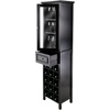 image:imageWinsome Burgundy Wine Storage Black  Kitchen amp Dining Room Storage with Wine Glass Rack and Bottle Holder Convenient Home Bar Accessory for Organization