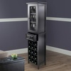 image:imageWinsome Burgundy Wine Storage Black  Kitchen amp Dining Room Storage with Wine Glass Rack and Bottle Holder Convenient Home Bar Accessory for Organization
