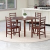 image:imageWinsome Dawson 5Pc Drop Leaf Table with LadderBack Chairs Walnut Finish