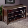 image:imageWinsome Dayton Storage Hall Bench with Shelves in Antique Walnut Classic Entryway Shoe Rack with UnderSeat Storage for Simple amp Attractive Home Organization