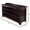 image:imageWinsome Dayton Storage Hall Bench with Shelves in Antique Walnut Classic Entryway Shoe Rack with UnderSeat Storage for Simple amp Attractive Home Organization