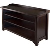 image:imageWinsome Dayton Storage Hall Bench with Shelves in Antique Walnut Classic Entryway Shoe Rack with UnderSeat Storage for Simple amp Attractive Home Organization