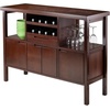 image:imageWinsome Diego Dining Brown  Elegant amp Functional Entertaining Credenza Cabinet with Storage Doors amp Shelves for Kitchen Dining Room