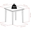 image:imageWinsome Groveland 5Pc Set Dining Table with XBack Chairs Walnut Finish