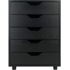 image:imageWinsome Halifax 5Drawer Storage Cabinet Black 20519Black