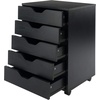 image:imageWinsome Halifax 5Drawer Storage Cabinet Black 20519Black