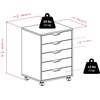 image:imageWinsome Halifax 5Drawer Storage Cabinet Black 20519Black