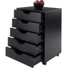 image:imageWinsome Halifax 5Drawer Storage Cabinet Black 20519Black