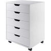 image:imageWinsome Halifax 5Drawer Storage Cabinet Black 20519White