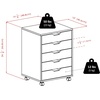 image:imageWinsome Halifax 5Drawer Storage Cabinet Black 20519White