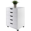 image:imageWinsome Halifax 5Drawer Storage Cabinet Black 20519White