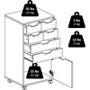 image:imageWinsome Halifax 7Drawer Composite Wood Cabinet White 10792Black