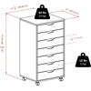 image:imageWinsome Halifax 7Drawer Composite Wood Cabinet White 10792Black