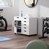image:imageWinsome Halifax Mobile Storage Cabinet with 1 Door amp 5 Drawers in White Stylish amp Functional Home Storage Cabinet for Filing Kitchen Organization Moveable Furniture for Office Dorms ApartmentsWhite