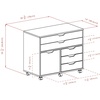 image:imageWinsome Halifax Mobile Storage Cabinet with 1 Door amp 5 Drawers in White Stylish amp Functional Home Storage Cabinet for Filing Kitchen Organization Moveable Furniture for Office Dorms ApartmentsWhite
