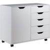 image:imageWinsome Halifax Mobile Storage Cabinet with 1 Door amp 5 Drawers in White Stylish amp Functional Home Storage Cabinet for Filing Kitchen Organization Moveable Furniture for Office Dorms ApartmentsWhite