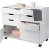 image:imageWinsome Halifax Mobile Storage Cabinet with 1 Door amp 5 Drawers in White Stylish amp Functional Home Storage Cabinet for Filing Kitchen Organization Moveable Furniture for Office Dorms ApartmentsWhite