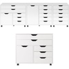 image:imageWinsome Halifax Mobile Storage Cabinet with 1 Door amp 5 Drawers in White Stylish amp Functional Home Storage Cabinet for Filing Kitchen Organization Moveable Furniture for Office Dorms ApartmentsWhite