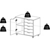 image:imageWinsome Halifax Mobile Storage Cabinet with 1 Door amp 5 Drawers in White Stylish amp Functional Home Storage Cabinet for Filing Kitchen Organization Moveable Furniture for Office Dorms ApartmentsWhite