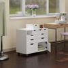 image:imageWinsome Halifax Mobile Storage Cabinet with 1 Door amp 5 Drawers in White Stylish amp Functional Home Storage Cabinet for Filing Kitchen Organization Moveable Furniture for Office Dorms ApartmentsWhite