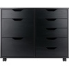 image:imageWinsome Halifax Mobile Storage Cabinet with 1 Door amp 5 Drawers in White Stylish amp Functional Home Storage Cabinet for Filing Kitchen Organization Moveable Furniture for Office Dorms ApartmentsBlack